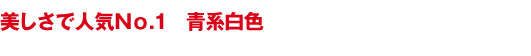 美しさで人気No.1　青系白色